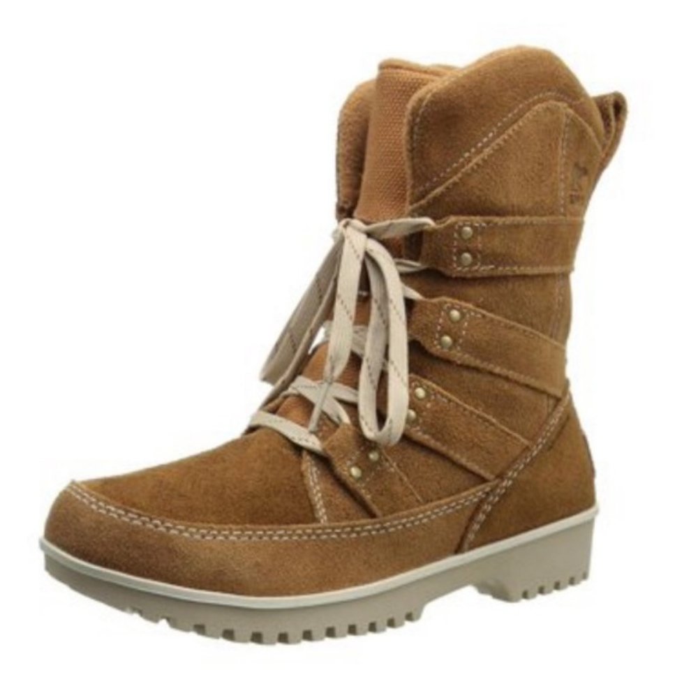 SOREL Women's NL2208-286 Tan Meadow Lace Snow Winter Boots Size 8-Pre-Owned